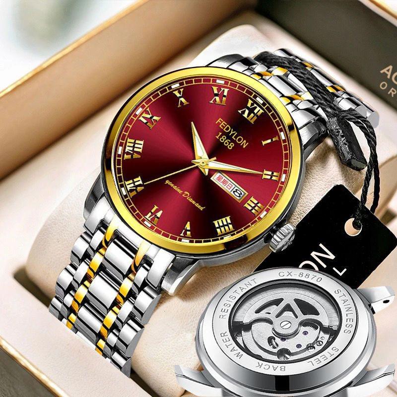 Новые мужские часы полностью автоматические немеханические часы с календарем и турбийоном водонепроницаемые светящиеся модные студенческие мужские часы