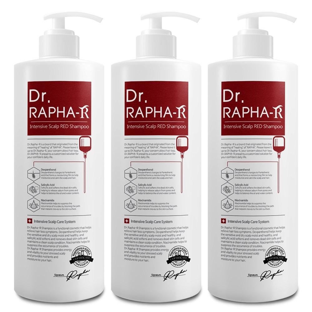 Доктор. Шампунь Raphael Dandruff Scalp Care Hair Loss с цветочно-мускусным ароматом, 1 л, 3 шт.