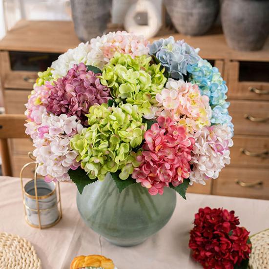 Искусственные цветы гортензии Yousheng Искусственные цветы гортензии со стеблем Устойчивые к ультрафиолетовому излучению искусственные цветы для улицы Ваза Свадебные букеты Центральные украшения