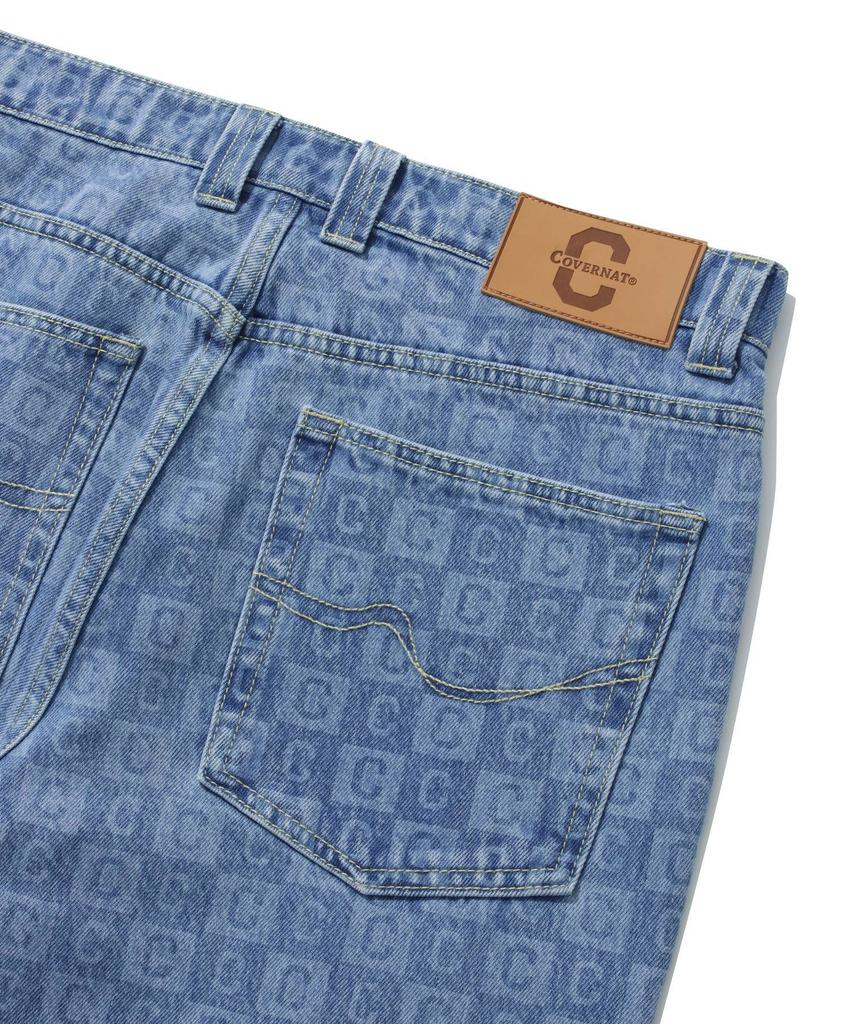COVERNAT C Pattern Denim Regular Pants Blue