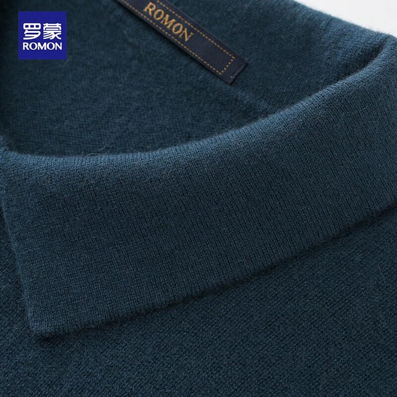 Romon Men's Pure Cashmere Polo Neck Sweater