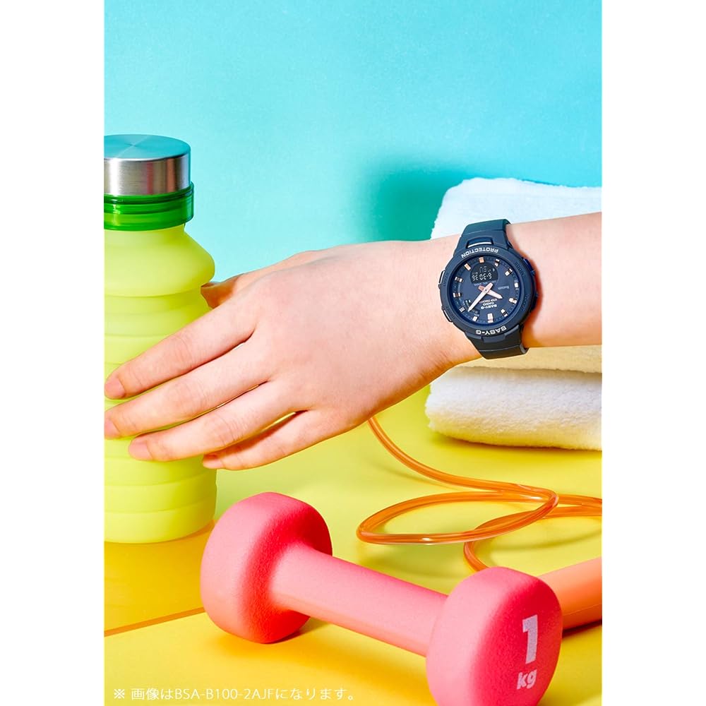Спортивные часы Casio Baby-G BSA-B100-1AJF с Bluetooth и шагомером для женщин, черные