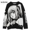 Женщины Мужчины Готические Толстовки Хип-Хоп Уличная Одежда Harajuku Свитер Винтаж Ретро Японский Стиль Аниме Девушка Вязаный Свитер Хлопок Пуловер
