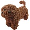 1 Flower Dachshund Artificial Dog Goods Dog, Brown, Dachshund, Birthday, Celebration, Gift, Rose, Flower, (Dachshund Brown)
