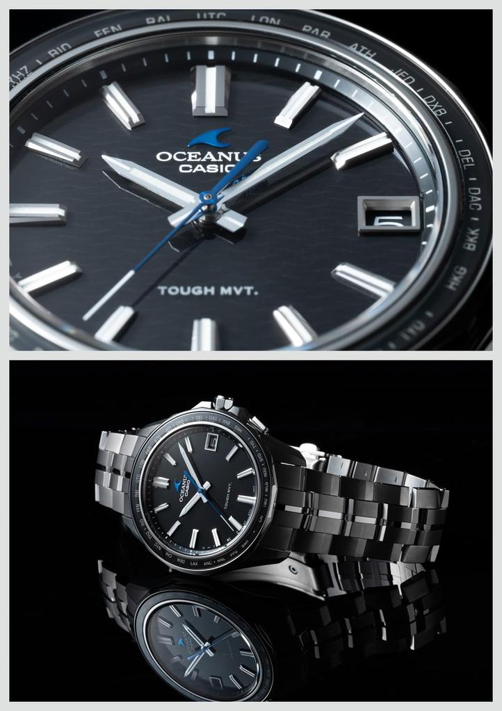 Часы Casio Oceanus Manta (OCW-S400-1AJF) - Мужские, Серебристые, Bluetooth, На солнечной батарее, Сапфировое стекло, Подлинный японский продукт