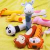 Baby Toy Cute Animal Shaped Rattles Kids Cartoon Hand Bells Ring Kid Plush Soft Educational Toys