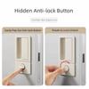 Black Finish Flat Door Lock Handleless Design Invisible Door Handle  Bedroom Doors