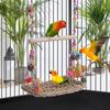 Bird Swings For Parakeets Bird Swing Conure Toys With Perch Seagrass Woven Hammock Chew Toys Cockatiel Cage Accessories For