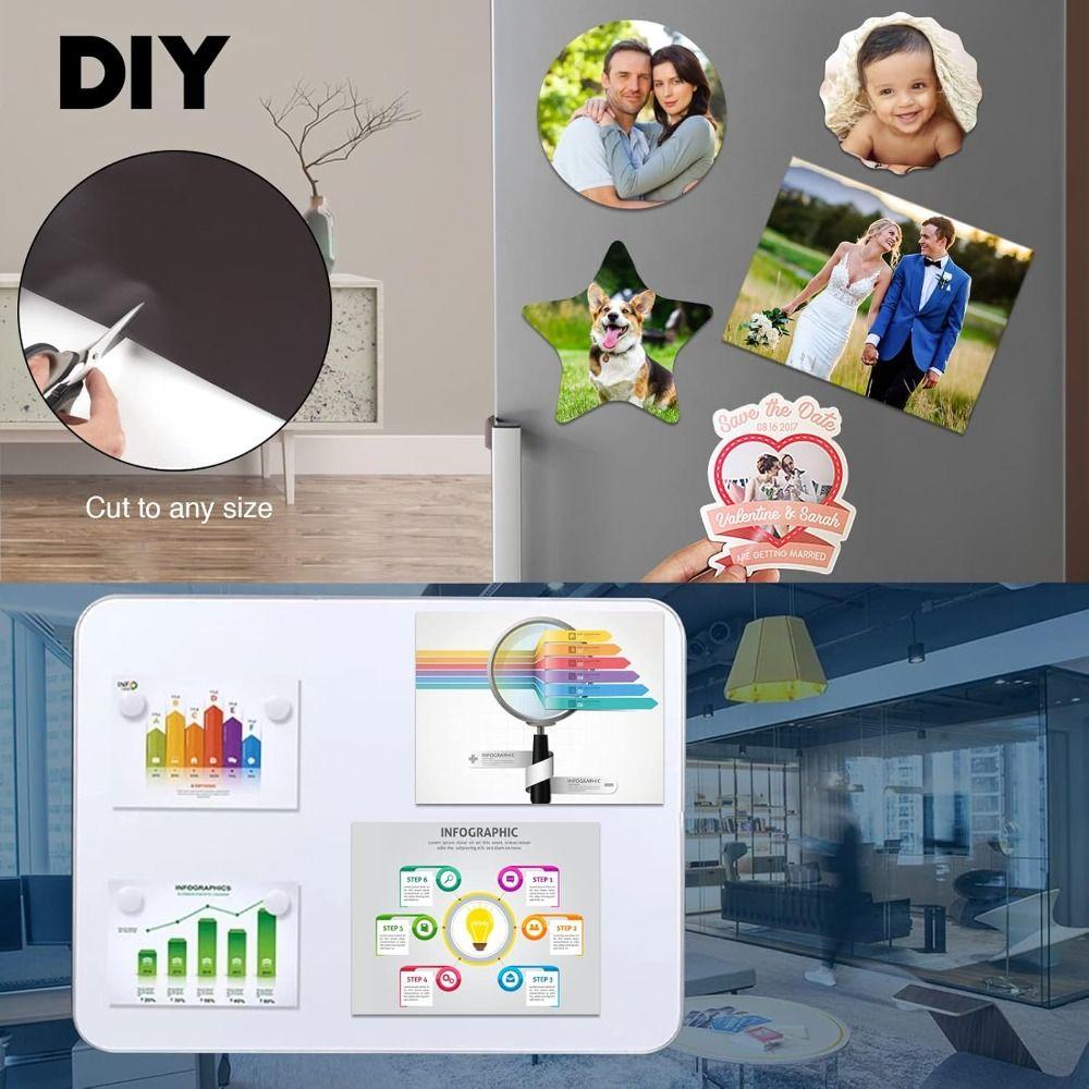 Flexible Magnetic Mat Sheets A4 Rubber Magnet New Magnet Sheet Fridge Crafts Photo Picture Decor