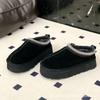 Women Winter Platform Snow Boots Warm Faux Suede Ankle Boots Thick Furry Lining Non‑Slip Short Booties For Cold Weather