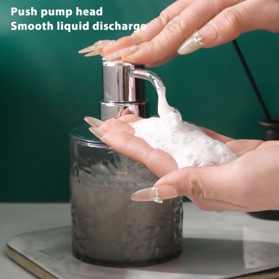 300/400ML Ripple Liquid Soap Dispenser Shampoo Body Hand Wash Shower Gel Facial Cleanser Container Bathroom Refillable Empty Press Pump Bottle