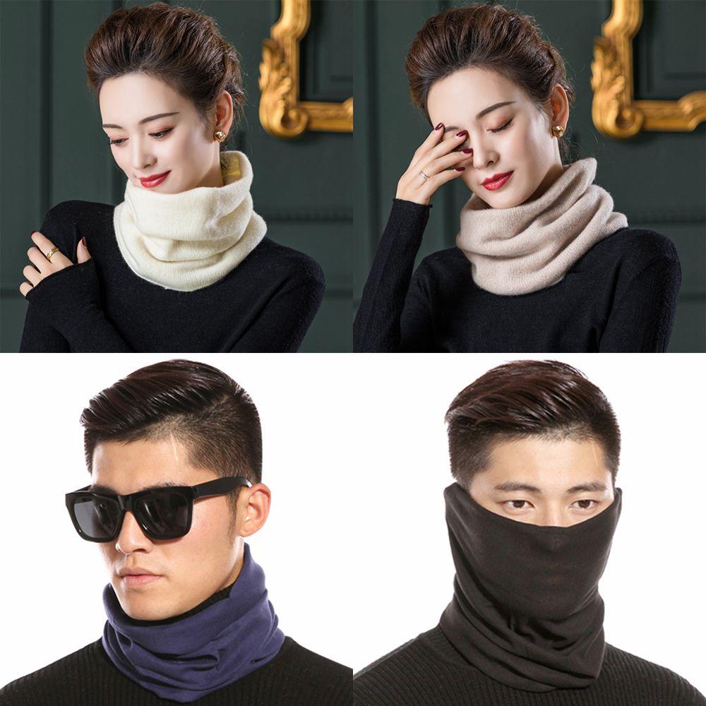 Windproof Face Bandana Mask Neck Balaclava Knitted Scarf Collar Scarves Face Cover Neck Warmer
