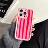 Чехол для телефона с розово-розовым полосатым узором, подходит для iPhone 17 16 15 14 13 12 11 Pro/Max/Plus, противоударный и защищающий от падений