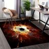 "Flaming Soccer Ball Sports Poster"Office Mat Perfect for Home Decor Office Desk Chair Rugs Chair Carpet for office Polyester Chair Mat Gift