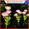 2PC Solar Powered Shore Flower Ground Plug-In Lamp, Outdoor Waterproof, Beautiful Flower Decoration, 1PC Courtyard Lawn Decorati