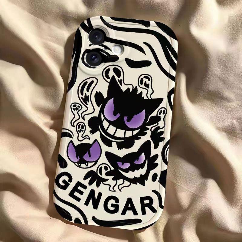 Ghost Gengar for Apple 16 Mobile Phone Case for IPhone15ProMax New 13 Protective Case 14pm Lens All-inclusive 11