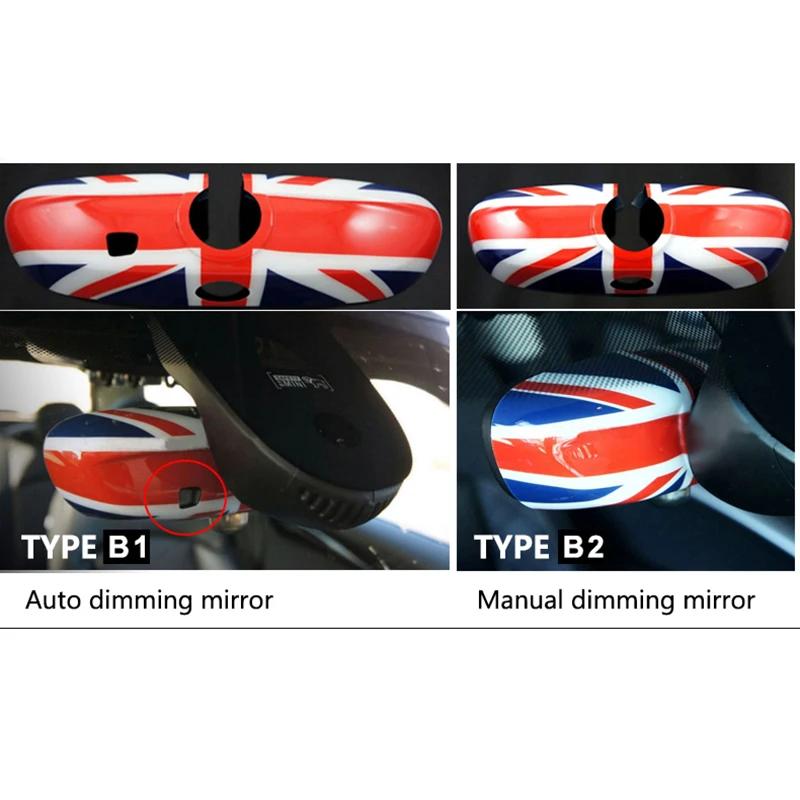 The Black For MINI Cooper F54 F56 F55 F57 F60 Car Rear View Mirror Cover Housing Hatchback PC plastic Fashion Auto Styling