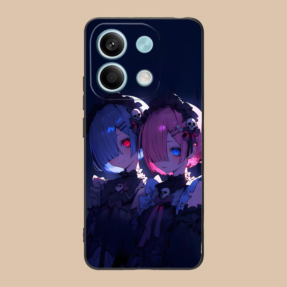 ReZero Rem Ram Matte TPU Mobile Phone Case for Xiaomi 15 14 13 12 Mi 11 T Ultra Lite Pro S X 5G Colorful Printing Cover