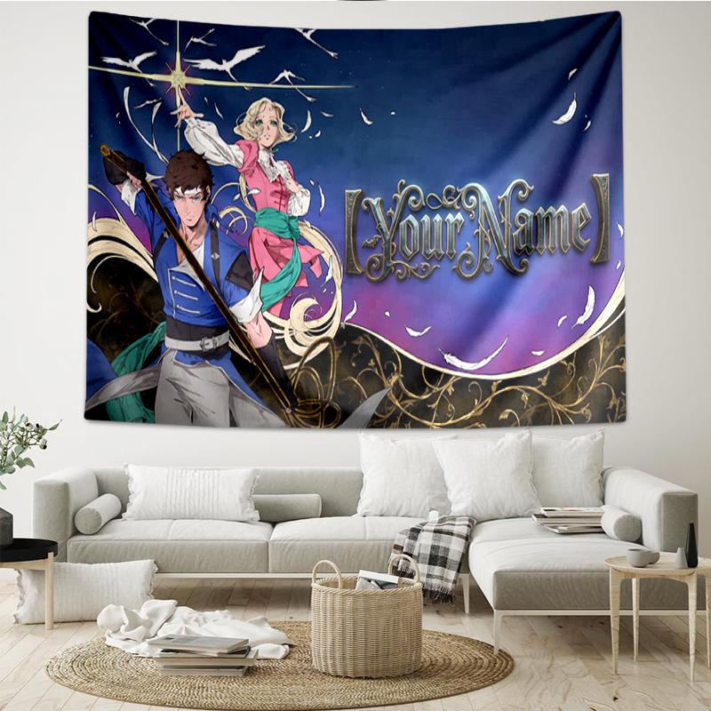 [Custom Name Tapestry]Starlit Fantasy Sword Magic Style Wall Hanging Tapestry for Home Bedroom Decoration Tapestries