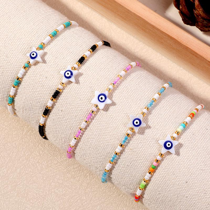 Браслет из бусин «Глаз дьявола» ручной работы с дизайном стеклянной ниши