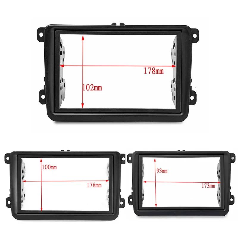 Для Volkswagen VW Touran Caddy SEAT Skoda Fabia Octavia Автомобиль 2 Din Радио Панель Рамка Панелей Панель Рамка CD DVD Панель Приборной Панели Аудио Салон