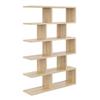 Modern Open Bookcase with Wall Shelves, Bookcase - No. 4 gray