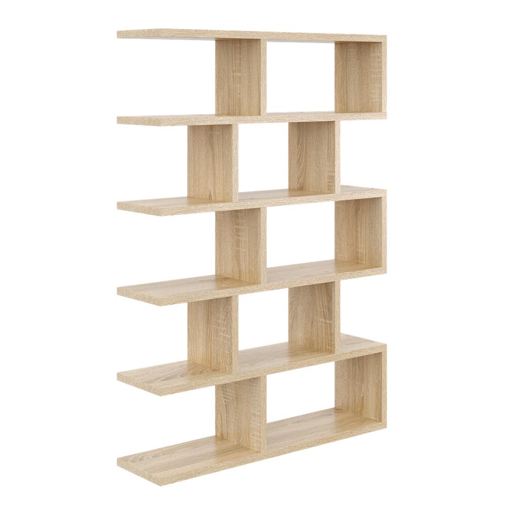 Modern Open Bookcase with Wall Shelves, Bookcase - No. 4 gray