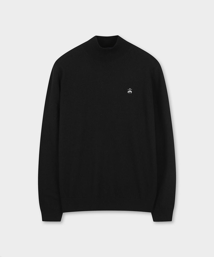 BROOKS BROTHERS Wool Half-Neck Sweater (Black) (Bbwumb1013Uef)
