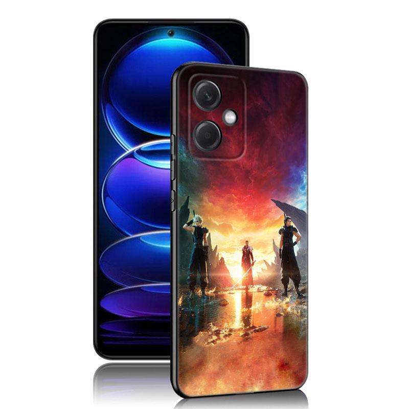 Game Final Fantasy Black Silicone Phone Case For Xiaomi Redmi Note 10 11 11S 12 13 4G 8 9 11T Pro 5G Plus 8T 9S 10S 12S