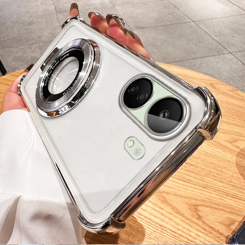 Противоударный магнитный чехол-подставка с подушкой безопасности и объективом для Redmi 13C 12C 12 10 10C 9 9A K50 K60 K70 Pro Redmi Note 13 12 11 10 Pro 9s 13R Xiaomi 14 13 Pro