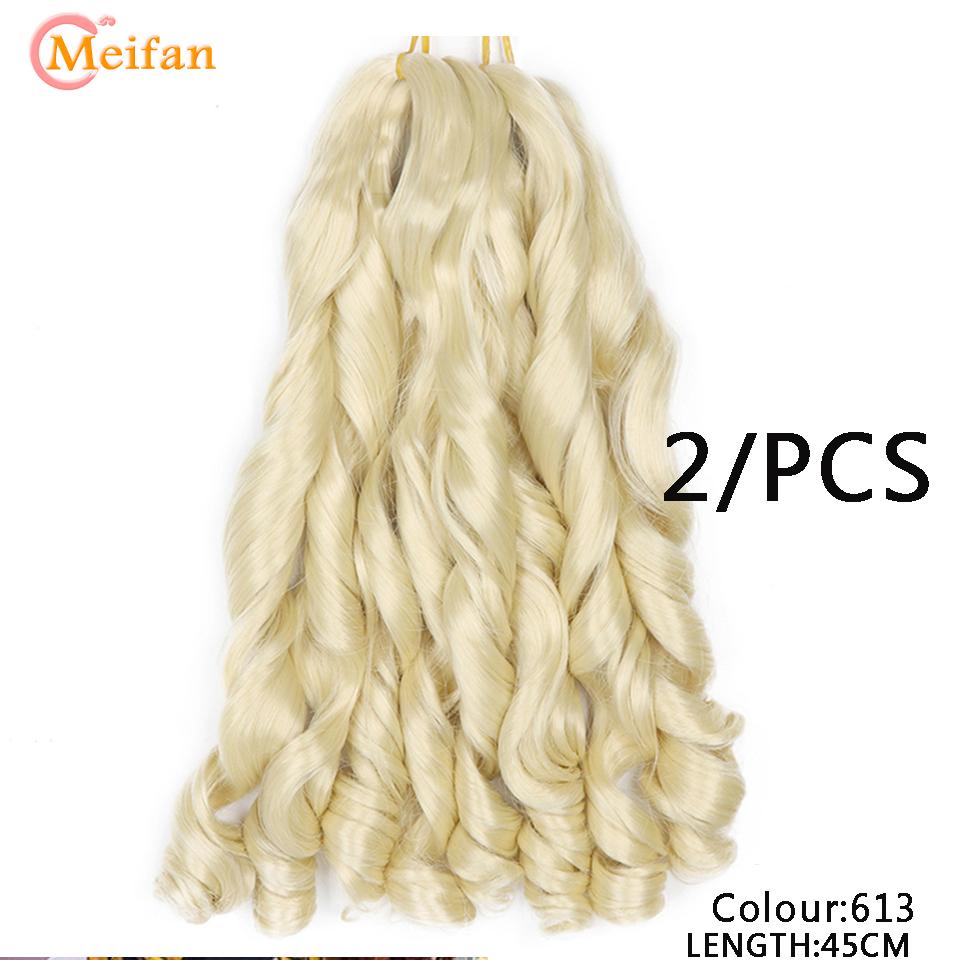 18-дюймовые синтетические свободные волнистые плетения волос, большие волны, вязанные крючком волосы, предварительно растянутые французские кудри, омбре, косы для женщин