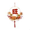 Chinese Year Wreath Luminous Lunar Light Decor, DIY Ornament Artificial Floral