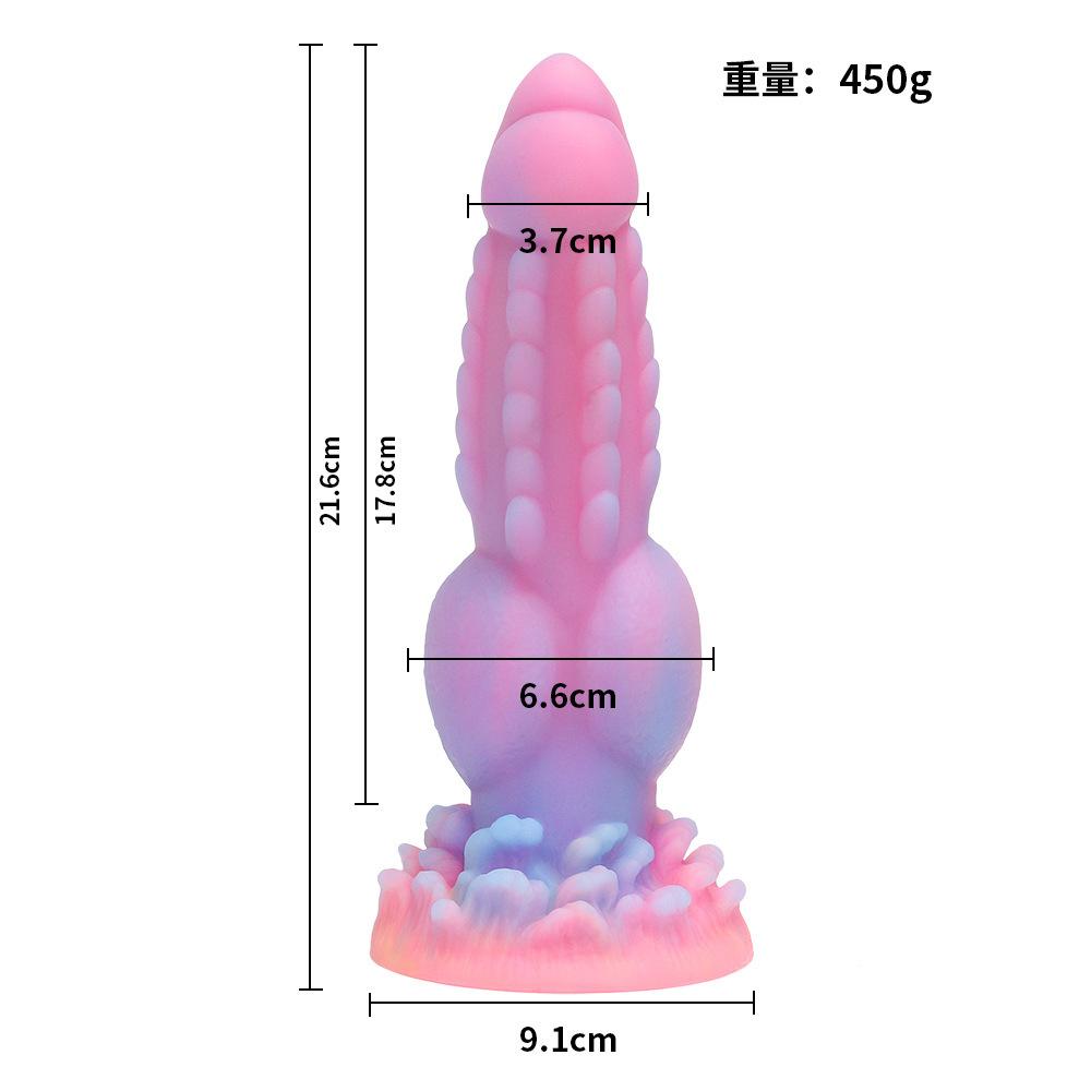 Realistic Night Glowing Anal Plug Luminous Monster Dragon Dildo for Women Men Butt Plug Sexy Dog Shape Sex Toy for Couples