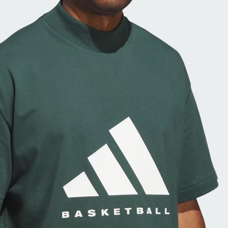 adidas 2024 Ch.01 Alphabet Logo Баскетбольная футболка с круглым вырезом с короткими рукавами Топы унисекс Минерально-зеленый IT4510