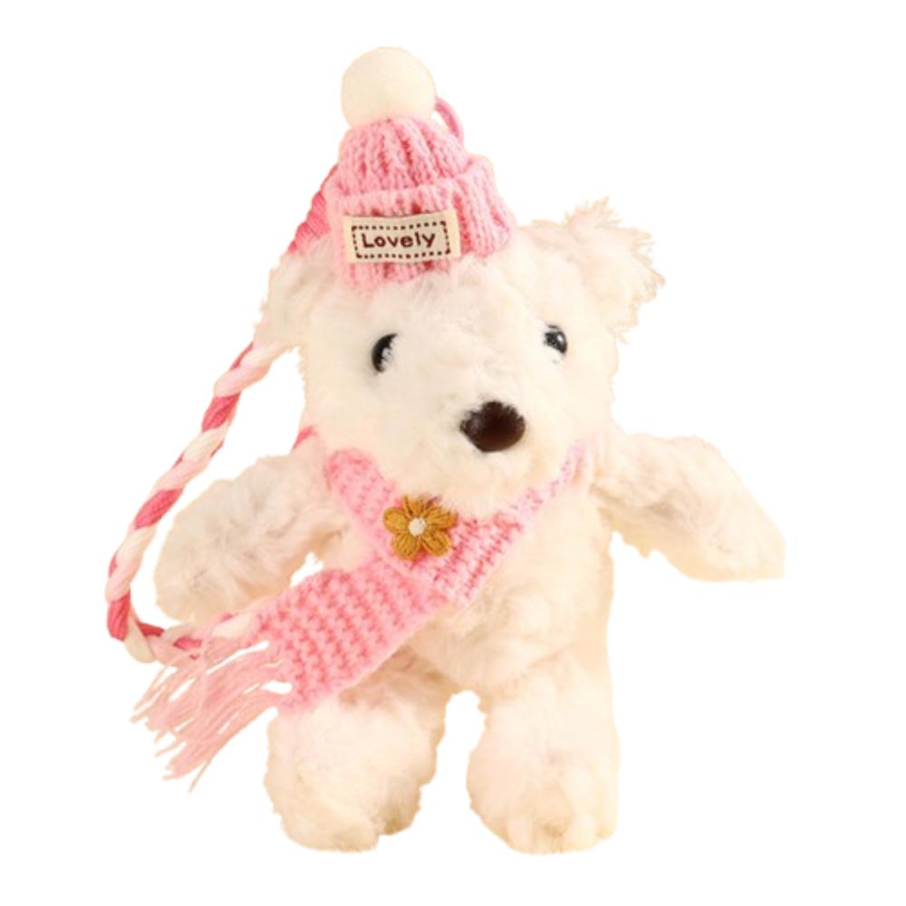 PP Cotton Stuffed Bear Pendant Scarf Bag Decoration Bib Bear Plush Key Chain  Children