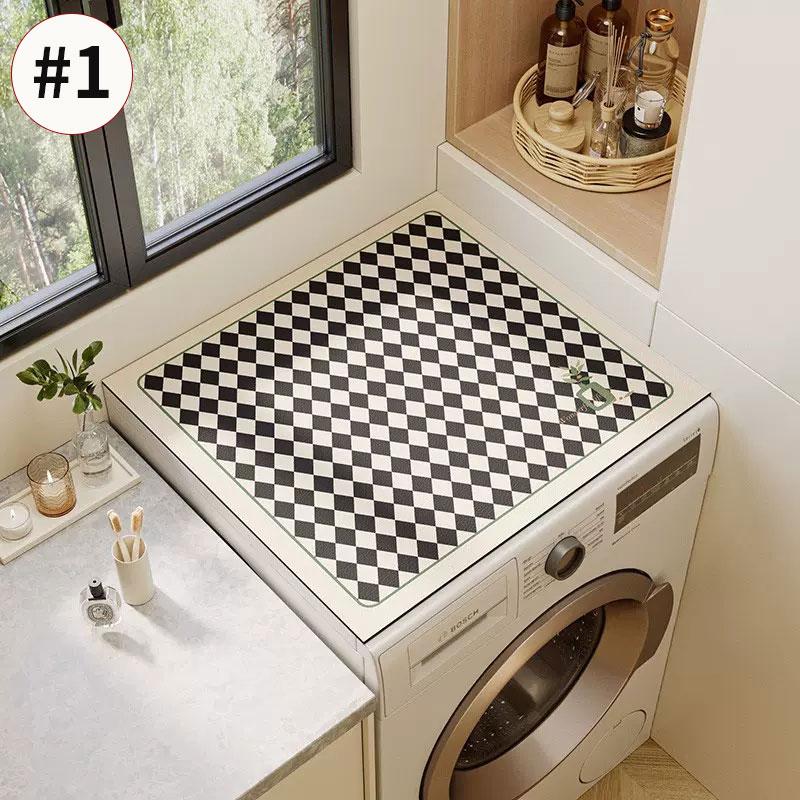 Washing Machine Dust Cover Waterproof Oven Microwave Refrigerator Fridge Top Protector Mat Coffee Drain Pad Table Placemat