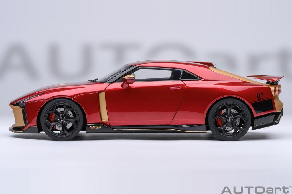 AUTOart Scale Nissan by ITALDESIGN Finished Model 77514 1/18 GT-R50 (Metallic Red/Gold)