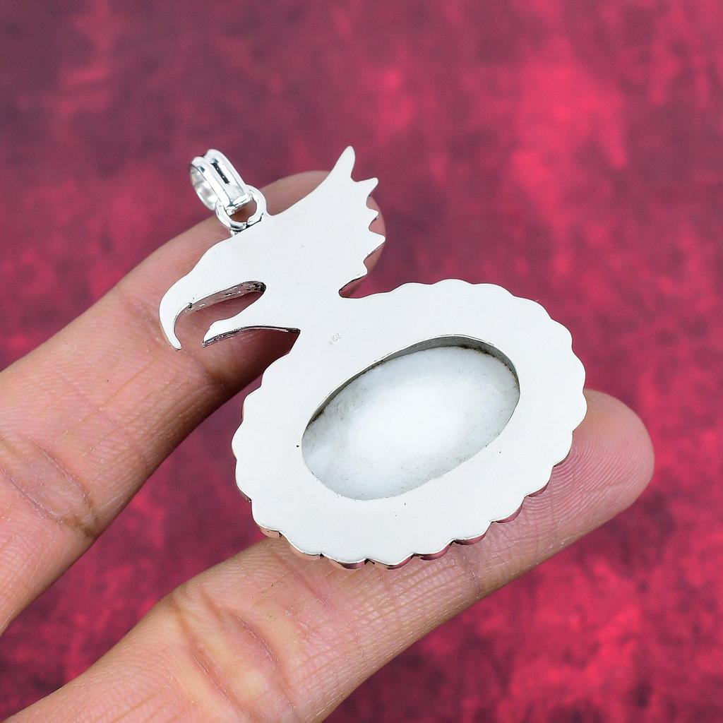 Белый коралловый кулон из стерлингового серебра 925 пробы, ювелирные изделия с подвеской из драгоценных камней ручной работы, подарки для жены, абсолютно новый кулон