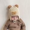 New Cute Bear Baby Hat Winter Autumn Warm Knitting Beanies Toddler Enfant Boy Girl Hats Bonnet Ear Protection Hats