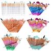 20pcs Makeup Brushes Set Crystal Handle Eyebrow Brush Beauty Foundation Eye Shadow Brushes