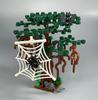 Хэллоуин Сцена Конструктор MOC Кладбище Надгробие Мышь Тыква Машина Вампирский Трон Камин Летучая мышь Свет Свеча Игрушка Подарок A040