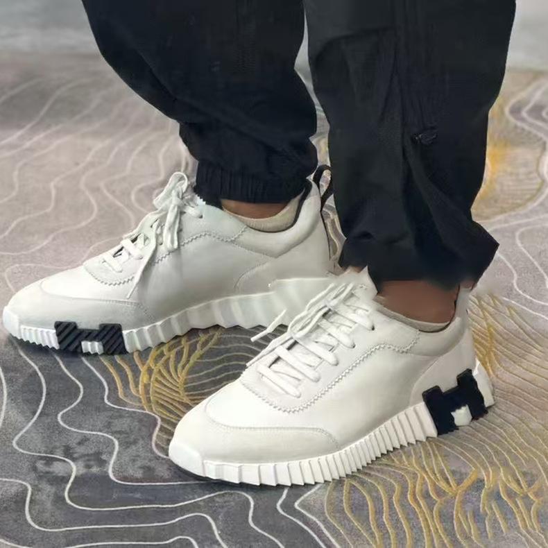 H Home Мужские кожаные повседневные кроссовки Черные Маленькие Белые Туфли Пара Дышащая Сетка Мужская Обувь