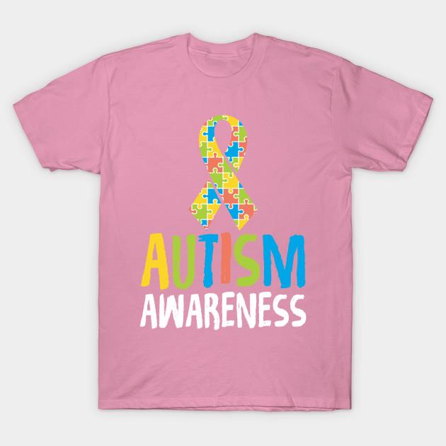 T Shirt Women Cute Autism Awareness Ribbon Autistic Supporter Harajuku Print Kawaii Tshirt Summer Short Sleeve Female T-Shirt Top Tee