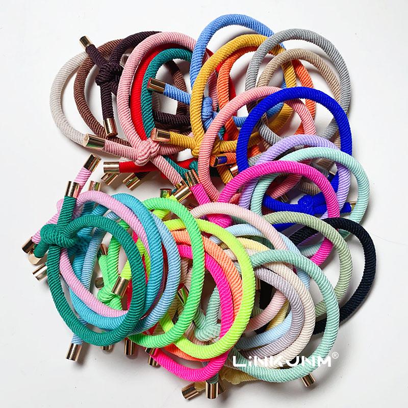 Elastic Hair Scrunchies for Women and Girls, Rubber Bands, DIY Bracelet Accessories, 20Pcs