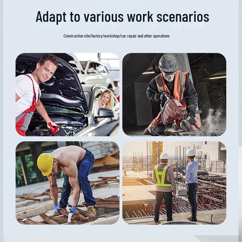 Men's Breathable Steel Toe Work Shoes - Lightweight, Odor-Resistant, Anti-Smash, Anti-Puncture, Wear-Resistant Fly-Knit Design.