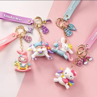 Брелок-фигурка Sanrio Аниме Little Twin Star Cinnamoroll Melody Hello Kitty Кавайные Фигурки-Акции Подвеска на Сумку Декор Подарки для Девочек
