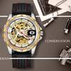 Silicone Strap Automatic Mechanical Watch Men's Waterproof Luminous Skeleton Trend Men's Mechanical Movement Net Red Watches
