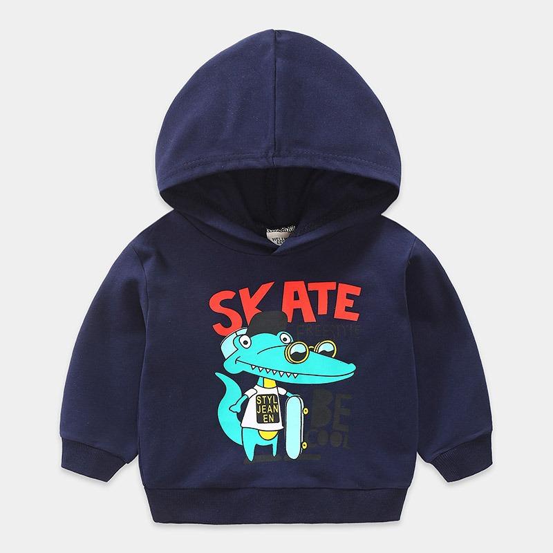 Детская толстовка с капюшоном для мальчиков на весну и осень с героями мультфильмов