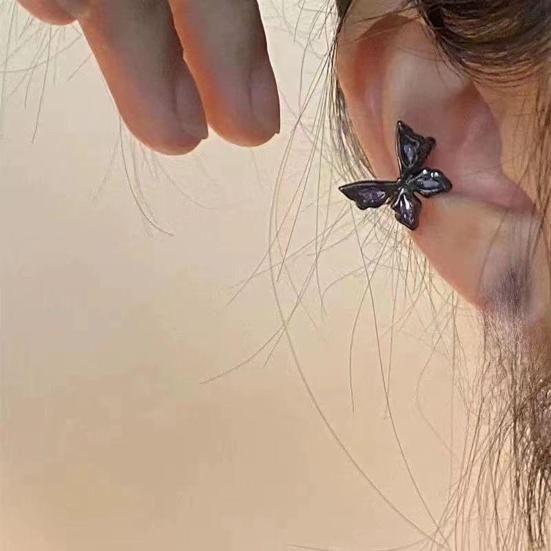 Корейские клипсы для непроколотых ушей – классный дизайн с кисточками и жемчужными бабочками для женщин