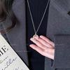 Элегантное женское серебряное (S925) колье-подвеска с бусинами - Цепочка на ключицу в стиле легкой роскоши